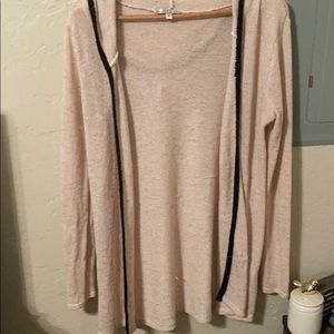 Light pink cardigan w/ hood